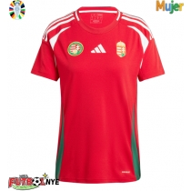 Camiseta Hungría Primera Equipación para mujer Eurocopa 2024 manga corta